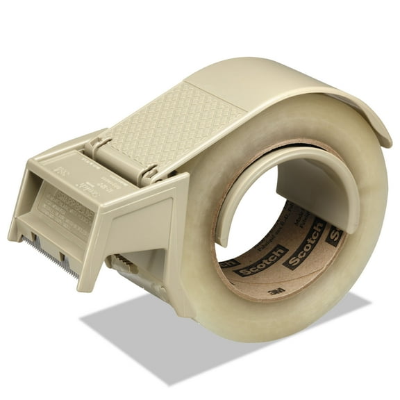 Scotch Compact And Quick Loading Dispenser For Box Sealing Tape, 3" Core, Plastic, Gray