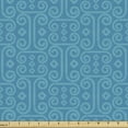 thumbnail image 1 of Abstract Fabric by the Yard Upholstery, Illustration of Hand Drawn Curving Streaks and Geometric Shapes in Monotone, Decorative Fabric for DIY and Home Accents, Sea Blue and Blue by Ambesonne, 1 of 5
