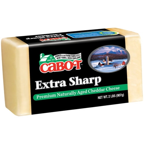 Cabot Vermont Naturally Aged Vermont Extra Sharp Cheddar Cheese, 2 lb by Cabot