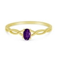 thumbnail image 6 of 14k Yellow Gold Oval Amethyst Ring, 6 of 6
