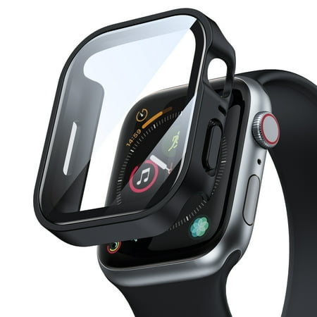 Allytechgroup Compatible with Apple Watch Series 10 42mm Screen Protector Case, Protective Face Cover Hard PC Bumper for Women Men for iWatch Series 10 42mm, Black