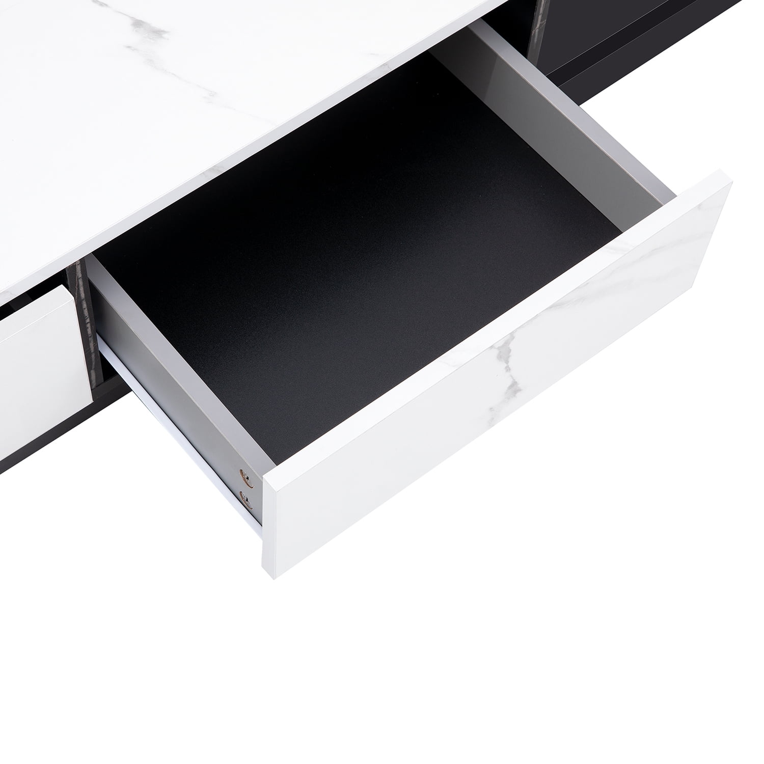 Kadyn TV Cabinet, Entertainment Center TV Console with 3-Drawer, Particle Board TV Stand for Living Room, White