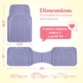 thumbnail image 3 of Carbella Lavender Car Floor Mats - Deep Dish Rubber Car Mats, All Weather Floor Liners for Cars SUV Trucks, Cute Automotive Floor Mats, 3 of 10