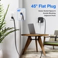 thumbnail image 6 of Extension Cord 10 Ft, New Surge Protector with 8 Outlets Extender 4 USB Ports (2USB C), Large Desk Power Strip with Long Cord, Flat Plug, Wall Mount for Office Home College Dorm Essentials, White, 6 of 19
