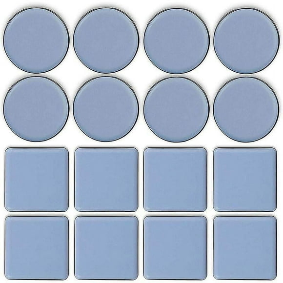 16 Pieces Adhesive Teflon Glides Teflon Glider Glider Teflon Glides for Furniture Self-adhesive Teflon Glides Round Furniture Glides for Chairs and Ar