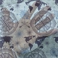 thumbnail image 3 of Compass Tulle Curtains with Rod Pocket, World Map Pattern Vintage Inspirations Arrows and Windrose Continents Grunge, Sheer Drape for Wedding Party 2 Panels, 7 Sizes, Pale Blue Indigo, by Ambesonne, 3 of 3