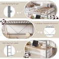 thumbnail image 4 of PYY Twin Size Loft Bed, Heavy Duty Metal Frame with Arched Guardrail for Home Office and Bedroom, Flat Ladder Rung, and Steel Slat Support, No Box Spring Required, Space Efficient, Gray, 4 of 6