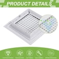 thumbnail image 3 of Uxcell 6" x 10" Duct Opening Vent Cover, Air Supply Grille Register AC Vent Covers for Wall Floor, White- Outer Size: 7.8" x 11.7", 3 of 7