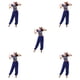 thumbnail image 1 of Sonducket Pantalones de danza del vientre indio para mujer, traje de baile con cordones en la espalda, traje profesional para adultos, ropa azul Type2 NO2, 1 of 3