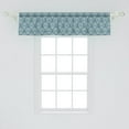 thumbnail image 2 of Ambesonne Victorian Window Valance, Retro French Fashion, 42" x 12", Navy Blue Cream, 2 of 3