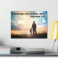 thumbnail image 3 of Scripture Walls Encourage One Another Daily Hebrews 3:13 Bible Verse Canvas Christian Wall Art Ready to Hang Unframed, 3 of 18