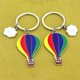 thumbnail image 2 of 2pcs Hot Air Balloon Keychain Creative Key Fob Pendant Keychain For Women Men, 2 of 2