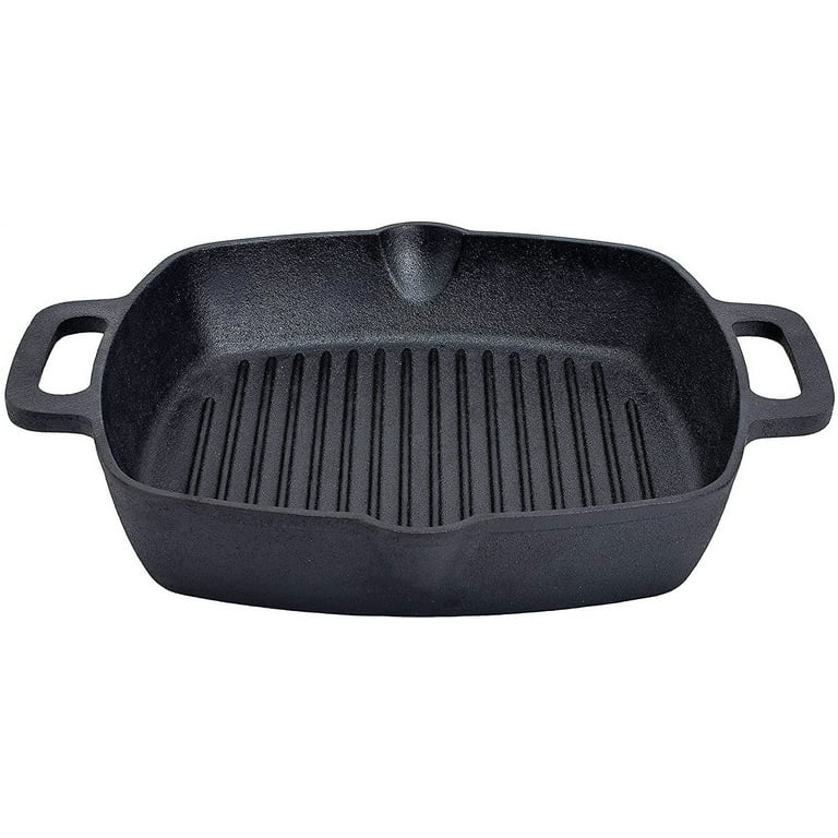  UPAN The Cast Iron Sausage Pan - Pre Seasoned Square Grill Pan  for Kitchen and Outdoor Use.: Home & Kitchen