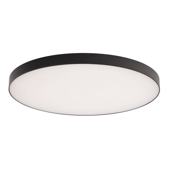 FM-240512-9CS-BK WAC Limited Edgeless Round - 30W 1 LED Slim Flush Mount-0.88 Inch Tall and 12 Inch Wide-Black Finish
