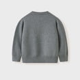 thumbnail image 4 of Girls V-Neck Knit Sweater Gray - Soft School Uniform Pullover for Kids, Long Sleeve Ribbed,Size 5-6 T, 4 of 5