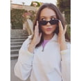 thumbnail image 4 of Celebrity Pink Women's Quarter Zip Pullover Sweatshirt, Sizes XS-XXXL, 4 of 9