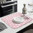 thumbnail image 3 of Pink Halloween Ghosts Dish Drying Mat for Kitchen 1 Pack, Ultra Absorbent Microfiber Dishes Drainer Mats,16x18in(41x46cm), 3 of 6