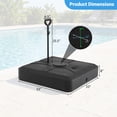 thumbnail image 3 of Costway Cantilever Umbrella Base with Wheels, Retractable Pull Rod, 360° Rotation for Pool, 3 of 9