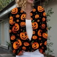 thumbnail image 2 of Stralyhd Halloween Sweaters for Women Plus Size Funny Halloween Pumpkin Knitted Sweater Open Front Long Sleeve Soft Casual Fall Sweater Tops Orange L, 2 of 8