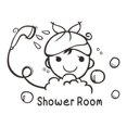 thumbnail image 1 of Advancent Pegatinas de ducha para niños, pegatinas de vidrio para puerta de baño, calcomanías impermeables Decoración del hogar, 1 of 2