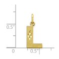 thumbnail image 2 of 10k Yellow Gold Initial L Charm - .7 Grams, 2 of 4