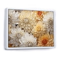 thumbnail image 2 of Designart "Minimalist Beige And White Mums In Bloom" Mums Floater Framed Wall Art Living Room, 2 of 5