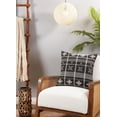 thumbnail image 3 of Fennco Styles Eclectic Mudcloth Design 100% Cotton Decorative Throw Pillow Cover 20" W x 20" L - Black Geometric Cushion Case for Home, Couch, Living Room and Bedroom Décor, 3 of 3