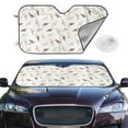 thumbnail image 2 of Fotbe Leopard Print Car Windshield Sunshade | Sun Visor Protector Front Window Shade, Keeps Out UV Rays, Keeps Your Vehicle Cool-Small, 2 of 7