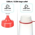 thumbnail image 2 of Condiment Squeeze Bottle for Sauces Wide Mouth, Plastic Squeeze Bottles for Condiments, Paint, Ketchup, Mustard, Oil, Resin, Baking, Cake Decorating, Cleaning, BPA Free-Food Grade (19 oz., 3, Count), 2 of 5
