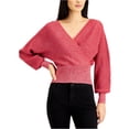 thumbnail image 1 of INC Womens Sparkle Pullover Sweater, Rojo, Grande, 1 of 1