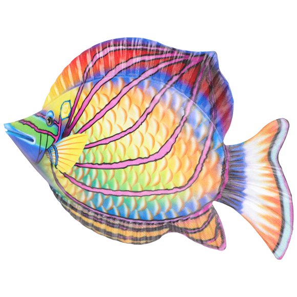 OULII Tropical Style Metal Fish Wall Hanging Decorative Fish for Friends 1Set