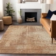 thumbnail image 4 of HomeRoots 665665 5 x 8 ft. Terra Cotta & Copper Abstract Washable Machine Made Rectangle Area Rug with UV Protection, 4 of 9