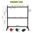 thumbnail image 4 of Folding Table And Chair Cart, Folding Chair Strorage Rack With Cover, Height Adjust, PVC Lock Wheels, 400 LBS/800 LBS Capacity For 42 Chair/84 Chair, Heavy Duty Metal Chair Rack, 4 of 8