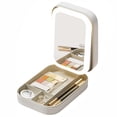 thumbnail image 3 of Caja Almacenamiento Maquillaje Con Espejo LED Estuche Cosméticos Portátil Regulable () Blanca, 3 of 9