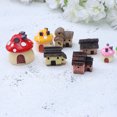 thumbnail image 3 of 12 piezas de musgo, micro paisaje, miniatura de resina, casa, castillo, molino de viento, seta, adornos decorativos, 3 of 7
