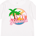 thumbnail image 4 of Inktastic I Love Florida with Ocean and Palm Trees Boys or Girls Long Sleeve Toddler T-Shirt, 4 of 5