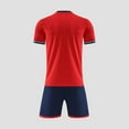 thumbnail image 4 of CYRBOKO Boy's Athletic Outfit Sets, Crewneck Short Sleeve Elastic Waist Quick-dry Sports T-Shirt with Shorts Red Size 8 T, 4 of 4