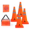thumbnail image 1 of Conos plegables de seguridad vial RoadHero de 18 cm con cuello reflectante, paquete de 4, 1 of 9