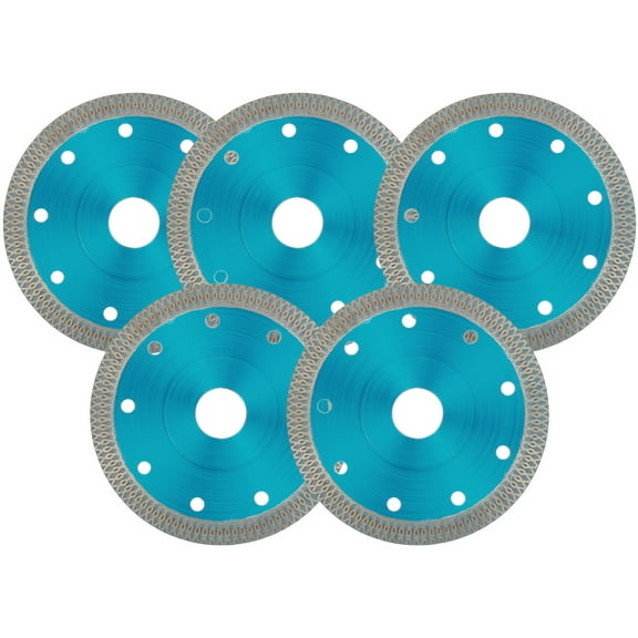 3/5Pcs Diamond Saw Blade 4.5 Inch Sharp Diamond Cutting Wheel Wet and Dry Angle Grinder Cutting Disc Wheel for Marble Granite Ceramic Porcelain Tile Stone