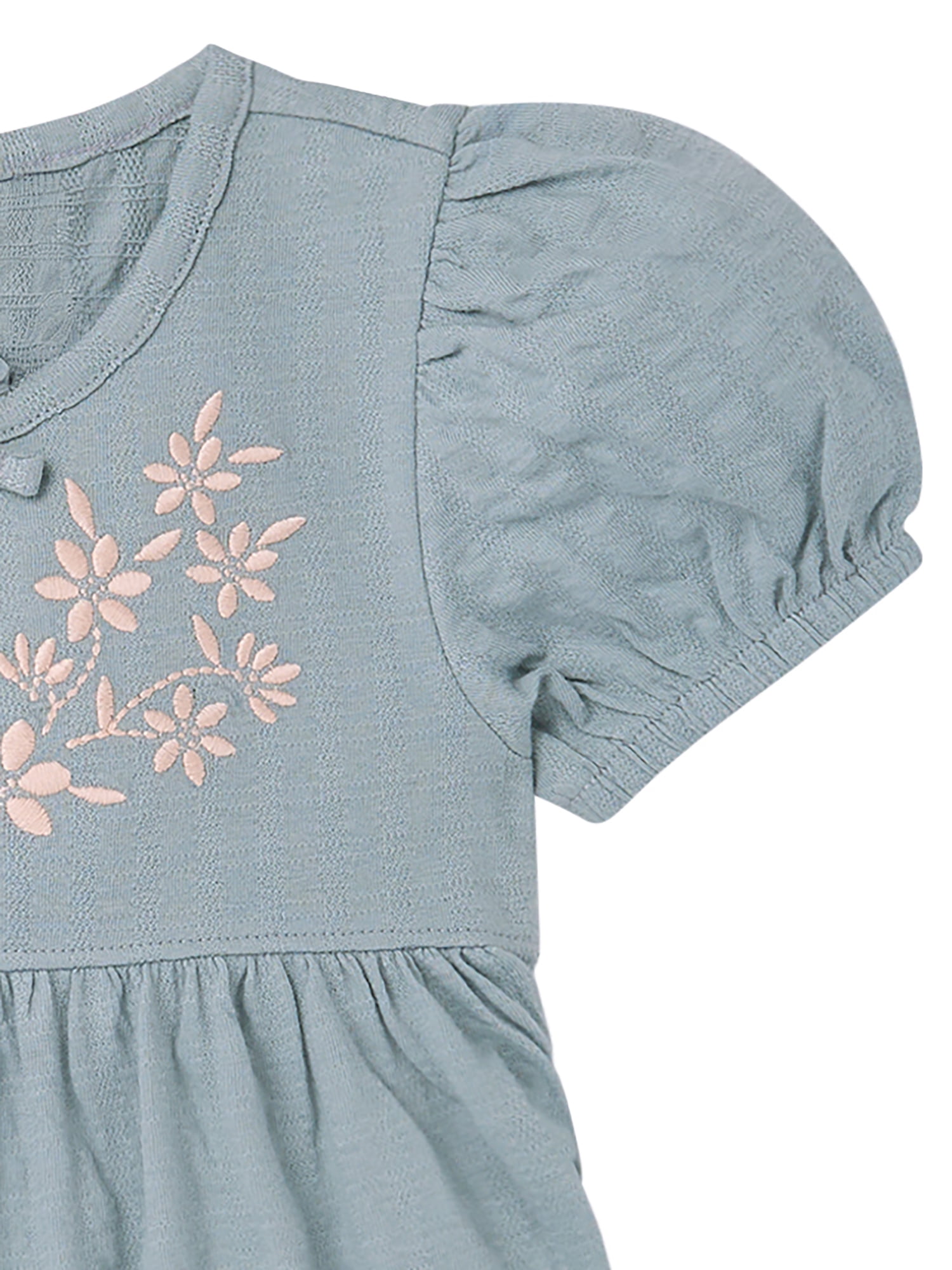 Modern Moments by Gerber Toddler Girl Puff Sleeve Outfit Set, 2-Piece, Sizes 12 Months - 5T