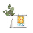 thumbnail image 1 of Orange Volume Mexico Totems Ancient Civilization Transparent Glass Hanging Vases Decoration Bottle, 1 of 2