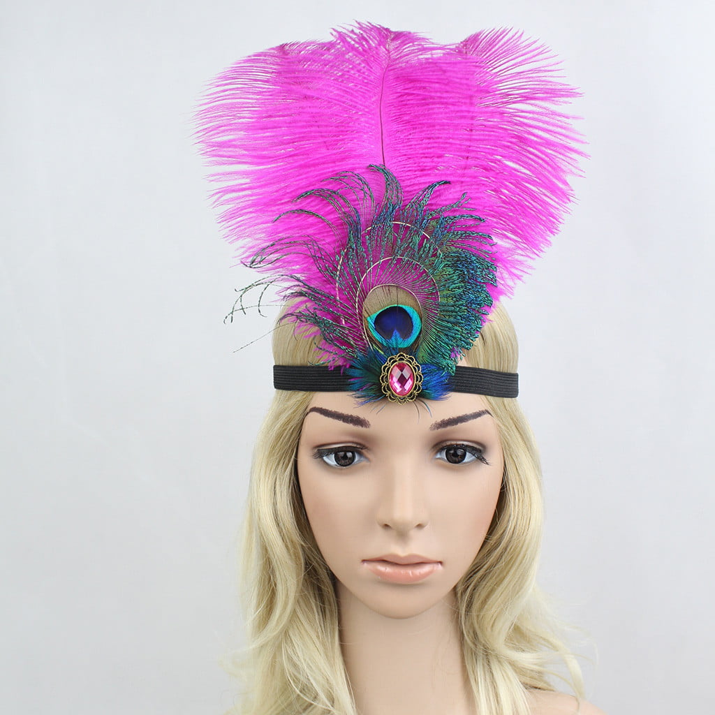Fascinators for Women Tea Party Wedding Headband Flower Feather Brooch Hair Clip