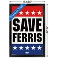 thumbnail image 3 of Ferris Bueller's Day Off - Save Ferris Wall Poster, 14.725" x 22.375", Framed, 3 of 3