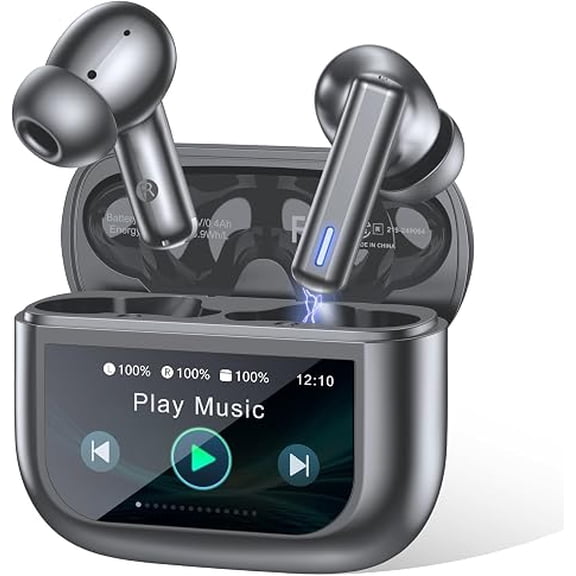 Wireless Bluetooth 5.3 Earbuds with ANC, Touchscreen Case & 40H Playtime