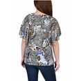 thumbnail image 2 of NY Collection Chiffon Sleeve Poncho Top with Studded Neckline, 2 of 3