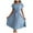 Blue, variant on TJAZFJPA Dresses for Women Women's Summer Midi Skirt Small Petite Floral Print Short Sleeved Tperament High Waist Pleated Swing Dresses with Belt Dress Coat Women Womens Dresses