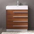thumbnail image 3 of Fresca Livello 30" Teak Modern Bathroom Cabinet with Integrated Sink, 3 of 3