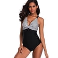 thumbnail image 3 of Traje de baño de una pieza con abdomen cruzado en la parte delantera del bikini para mujer Sincero Electrónica, 3 of 5