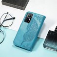 thumbnail image 3 of Wallet Case for Xiaomi 12, 3D Butterfly Flower PU Leather with Credit Card Slots Holder Magnetic Closure Folio Phone Cover for Xiaomi 12s/12X/12 Rhinestone Blue, 3 of 14
