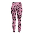 thumbnail image 6 of Renewold Hibiscus Flower Pink Yoga Leggings with Pockets for Women Athletic Pants High Waist Ultra Soft Hip Lift Ankle Pants Printed Leggings 4 Way Stretch Plus Size, XL, 6 of 8